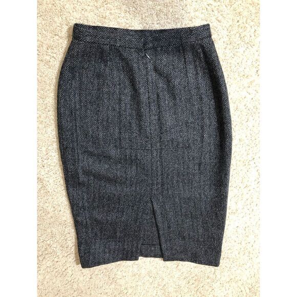 DOLCE & GABBANA Black Grey Pencil Skirt Size 42 Made In Italy - Picture 2 of 8